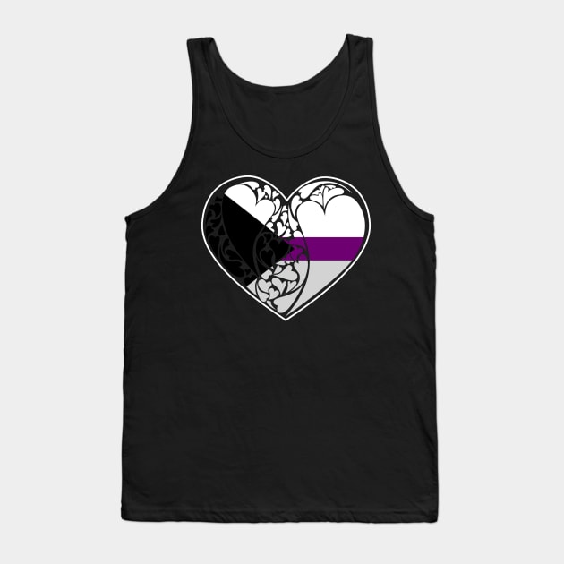 Demisexual Flag LGBT+ Heart Tank Top by aaallsmiles